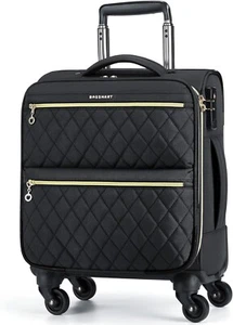 Underseater Carry On Luggage Airline Approved with Spinner Underseat-Black - Picture 1 of 12