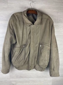 Bomber uomo rotondo albero e yorke marrone pelle morbida taglia large - Foto 1 di 10