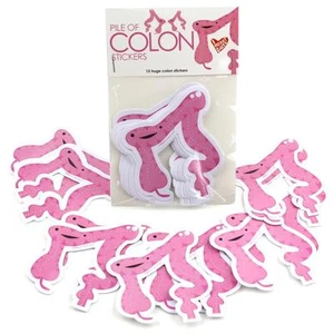 PILE OF COLON STICKER I HEART GUTS GIANT STICKER PACK 15 STICKER SET - Bild 1 von 1