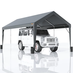 VEVOR Zeltgarage Garagenzelt Lagerzelt Carport PE 3x6x2,8m Grau - Bild 1 von 12