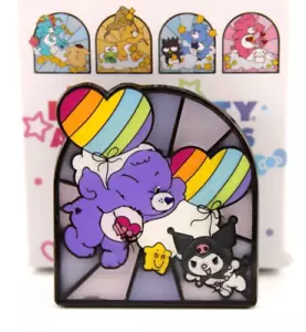 Loungefly Hello Kitty Care Bears Kuromi & Harmony Bear Enamel Pin 1.5" 2023 New - Picture 1 of 14
