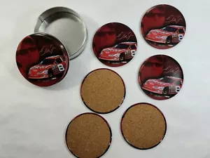 Dale Earnhardt Jr. Set sottobicchieri foderati in sughero in latta quantità 6 con latta di conservazione - Foto 1 di 5