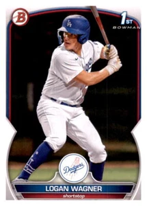 2023 Bowman 1st Logan Wagner Rookie RC Insert Set Break Prospect Dodgers #36 - Bild 1 von 2
