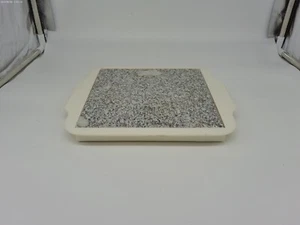 Hot Warming 7.75 Stone Plate with Cool Handles 10 x 9 Inches Microwaveable - Picture 1 of 3