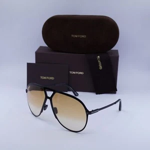 Tom Ford FT1060 01F Shiny Black/Brown Gradient 64-14-135 Sunglasses New Authe... - Picture 1 of 7