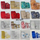 Christmas Ribbon Wired Edge Tree Decoration Gift Wrapping Wreaths Craft Glitter
