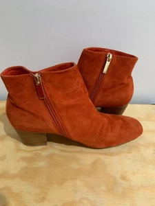 Mollini Women’s Ankle Boots Suede Burnt Orange Size 39 - Picture 1 of 7