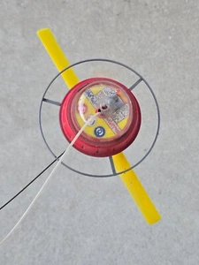Vintage Stanzel Battery Op Flying UFO Tether Toy Helicopter Blades Working - Picture 1 of 16