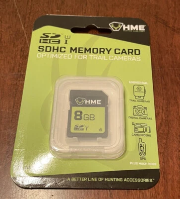 HME SDHC Pack 8GB TARJETA DE MEMORIA SD optimizada para cámaras trail nueva HME-8GB Foto 1 de 2
