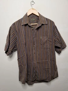 vintage jeep shirt mens size medium striped pockets short sleeve outdoors cotton - Picture 1 of 9