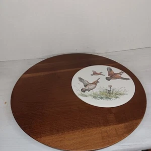 Ozark Walnussgeschirr Massives Walnuss Serviertablett mit Untersetzer Wurstwaren Brett 12"×12" - Bild 1 von 7