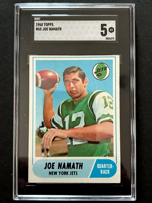1968 TOPPS #65 JOE NAMATH SGC 5 EX - Image 1 of 2