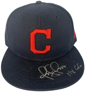 Omar Vizquel autographed signed inscribed New Era Hat Cleveland Indians PSA COA - Picture 1 of 3