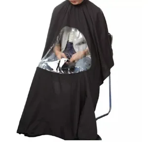 Hair Cutting Barber Cape with Viewing Window-Salon Cover, Hair Drape for Stylish - Picture 1 of 5