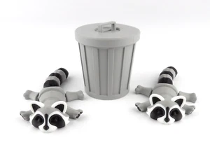 3D Printed Articulated Raccoon Fidget Toy Desk Buddy Stress Relief Gift - Bild 1 von 10