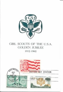 #1199 4c Cubierta, carpeta y tarjeta de las Girl Scouts FD y FDC en los tres - Imagen 1 de 1