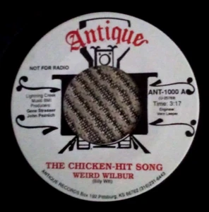 Weird Wilbur Billy Witt Chicken-hit Song novelty 45 Chickenshit Austin Texas - Imagen 1 de 1