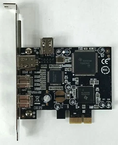 SYBA PCI-Express 1394 FireWire Card Model SD-PEX-FWB 3-External 1-Internal 1394B - Picture 1 of 4