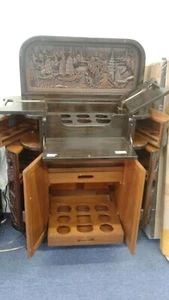 7 pc Vintage Wood Chinese carved Bar Chest Stacking Table Coffee Table - Picture 1 of 12