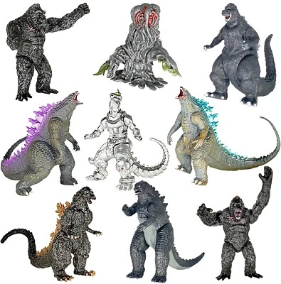 Brand New Set of 9 Godzilla Toys vs King Kong Cake Toppers Hedorah, Travel Bag - Image 1 of 4
