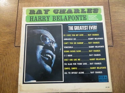 Ray Charles & Harry Belafonte – The Greatest Ever - 1969 - CX-203 Vinyl LP G+/VG - Image 1 of 4