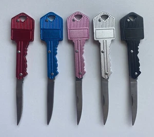 Portable Outdoor Survival Pocket Folding Key Shape Mini Key Chain Knife Camping - Picture 1 of 4