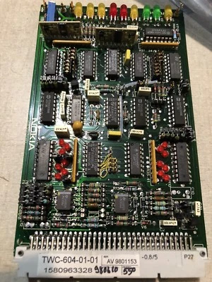 NOKIA MAILLEFER CABLE MACHINERY CIRCUIT BD  TWC-604-01-01  1580963328 TWC6040101 - Image 1 of 4