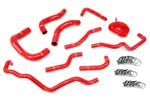 HPS Red Silicone Radiator + Heater Hose Kit Coolant OEM Replacement 57-1341-RED - Picture 1 of 4