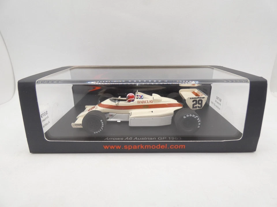 Spark S5793 1/43 Arrows A6 N.29 GP Austriaco 1983 Marc Surer Modello Auto