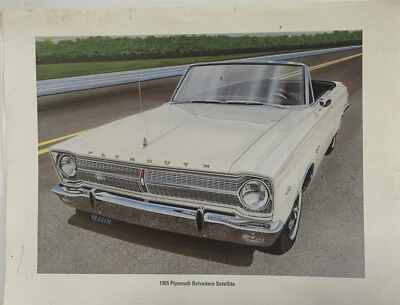 1965 PLYMOUTH SATELLITE CONVERTIBLE MOPAR ART Belvedere Wedge - Image 1 of 2