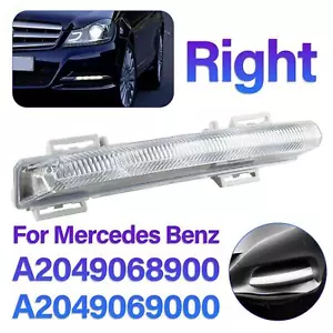 FOR Mercedes C250 C350 2012-2014 Passenger Right Fog Light Daytime Runnning Led - Picture 1 of 8