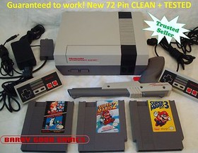 Nintendo NES Console Bundle NEW PINS Game lot Super Mario 1 2 3 ALL ORIGINAL!