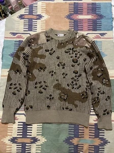 Vintage Rare Commando Sweater by Jack Young Chocolate Chips Cookie Camo Men’s XL - Picture 1 of 18