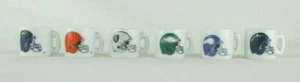 NFL Football Teams Mini Miniature Ceramic Coffee Mugs Team Logo Cups - Lot Of 6 - Picture 1 of 12