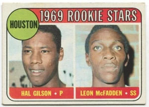 1969 Topps #156 Houston Astros Rookie Stars - Hal Gilson & Leon McFadden - Picture 1 of 2
