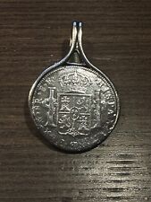 Antique Silver Money Clip Spanish Coin