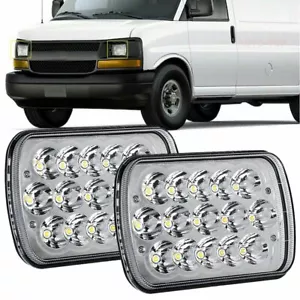 For Chevy Express 1500 2500 3500 Cargo Van 5x7" 7x6'' Sealed LED Headlights 2PCS - Bild 1 von 10