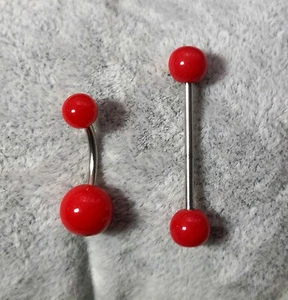 PIERCING OMBELICO + LINGUA NAVEL BELLY BARS + TONGUE BAR 316L SURGICAL STEEL F - Imagen 1 de 1