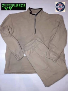 ZooFleece Juego Sólido Chaqueta Suéter Pantalones Lisos Cálidos Media Cremallera L-XL - Imagen 1 de 6