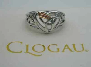 Welsh Clogau Sterling Silver & 9ct Rose Gold Eternal Love Diamond Ring size L - Picture 1 of 7