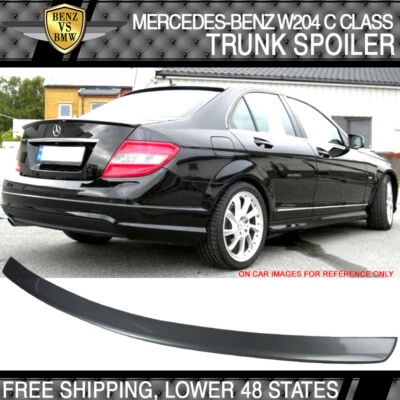 08-14 Benz C Class W204 4DR AMG Style Painted#792 Palladium Silver Trunk Spoiler - Изображение 1 из 4