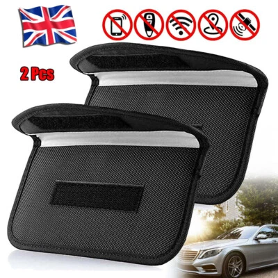 2 Pcs Faraday Bag Cell Phone Wallet Blocker RFID Signal Blocking Shielding Pouch - Image 1 of 4