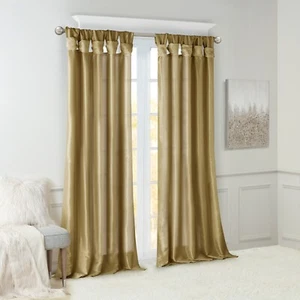 Madison Park Emilia Twist Tab Lined Window Curtain Panel Pack of 1 Window Drape - Picture 1 of 103