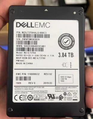 DELL EMC SAMSUNG PM1643 3.84TB SSD SAS 12Gbps MZ-ILT3T8A MZILT3T8HALS-000C3 - Bild 1 von 3