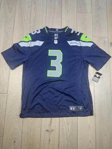 Nike Authentic Seattle Seahawks Russell Wilson #3 Home Jersey Uomo Taglia XL - Foto 1 di 7