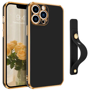 For iPhone 13 Pro Max Phone Case Heavy Duty Shockproof Cover with Stand Strap