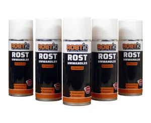 5 x Rostio convertidor de óxido spray 400 ml aerosol removedor de óxido protección contra el óxido juego de 5 - Imagen 1 de 1