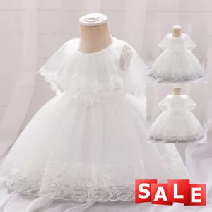 Flower Girls Tutu Dress Kids Princess Bridesmaid Wedding Party Pageant Prom Gown - Picture 1 of 11