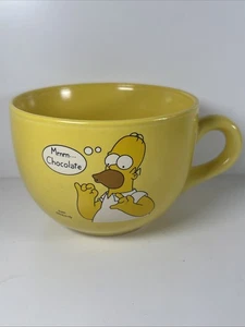 Vintage 2000er The Simpsons Homer Simpson "mmm Chocolate" große gelbe Tasse sehr guter Zustand - Bild 1 von 6