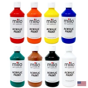 Acrylic Paint Set of 8 Colors | 8 oz Bottles | Student Primary Colors Acrylic... - Picture 1 of 9